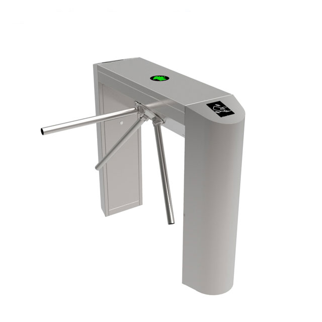 Security Access Control Flat Round Angel Tripod Turnstile For Public Outdoor Place